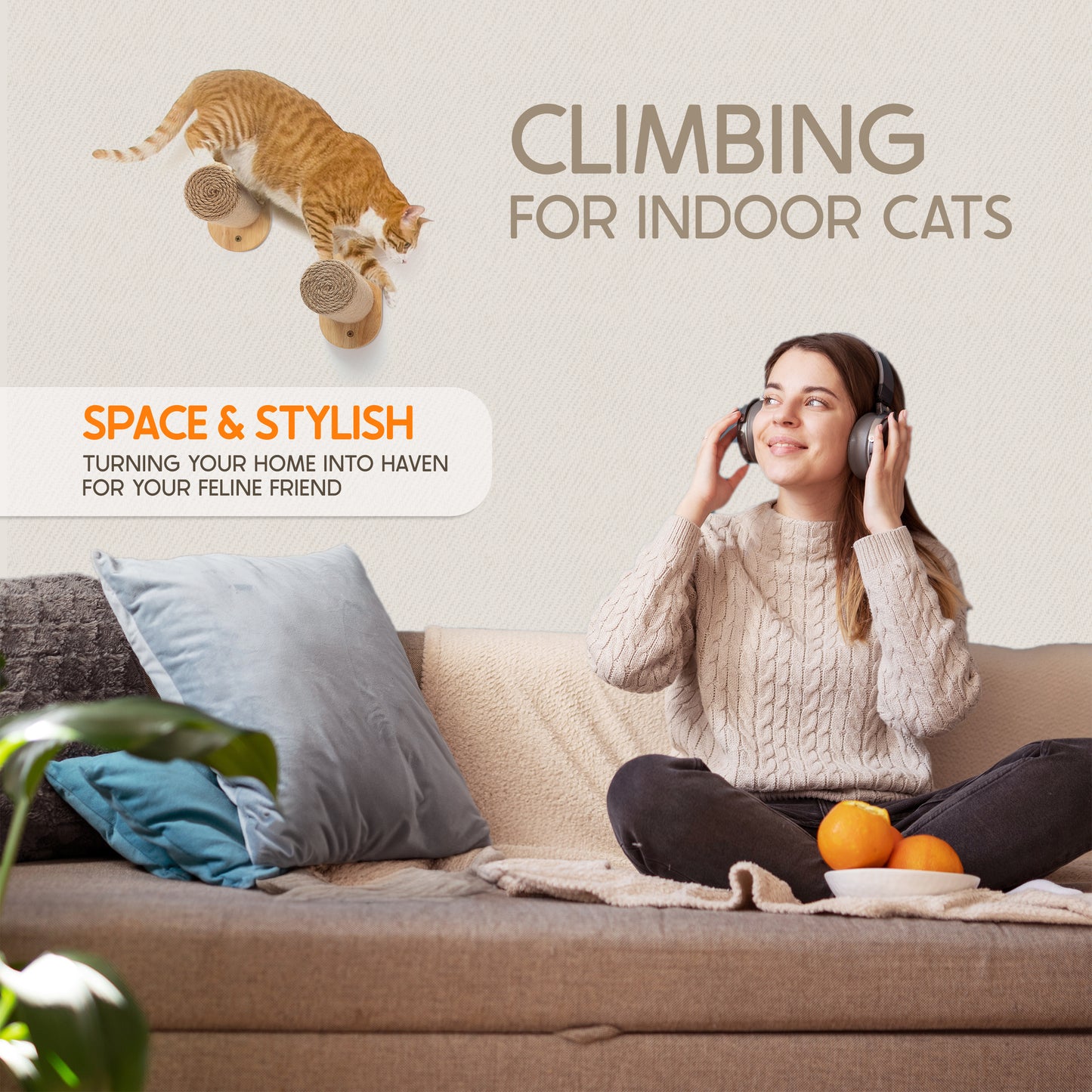 2-Pack Cat Wall Steps